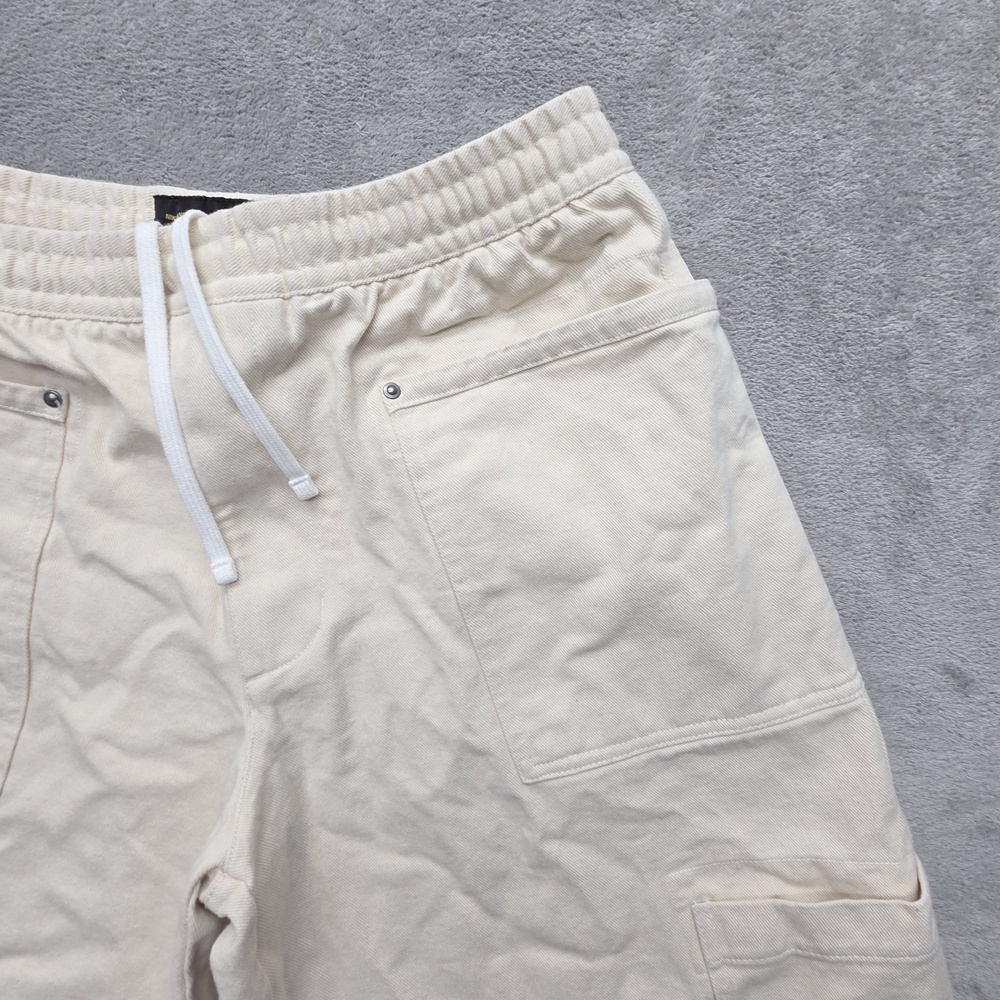 Nike Life Men's Utility Pants L Measured 34x26 Beige White Cargo Cotton - Picture 5 of 14